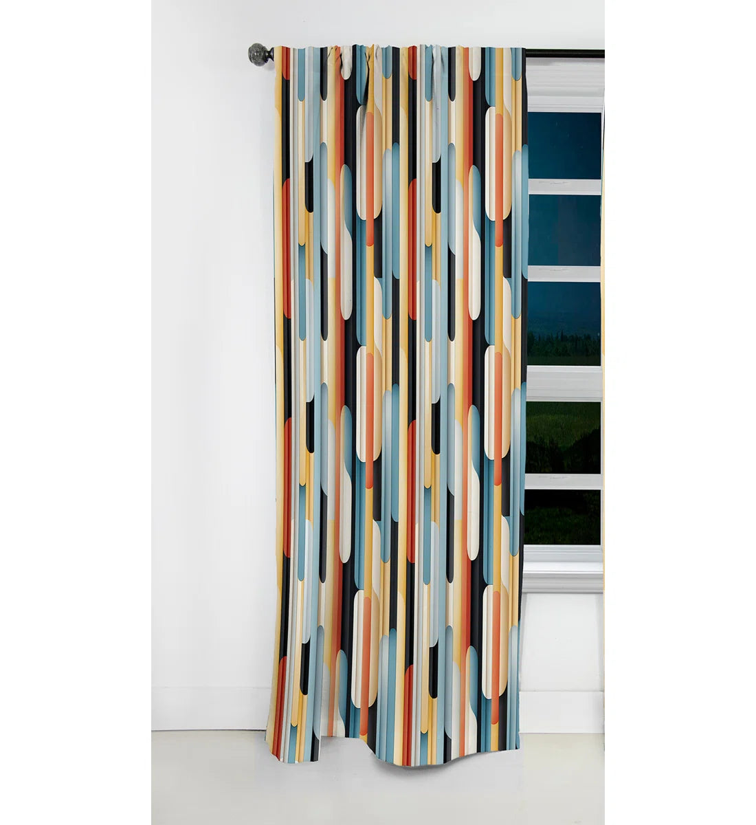 Contemporary Lines - Stripped - Blackout Striped Curtain - Set of 2