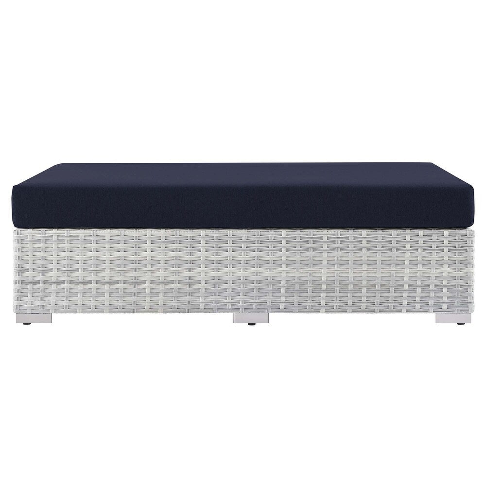 Convene Outdoor Patio Rectangular Ottoman - Navy