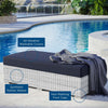 Convene Outdoor Patio Rectangular Ottoman - Navy