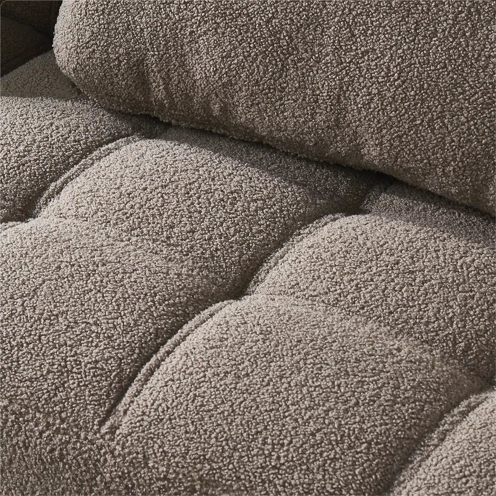 Convertible Teddy Fabric Sofa Bed Futon