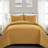 Balm Diamond Oversized Cotton 3-piece Quilt Set - Mustard - King - Cal King