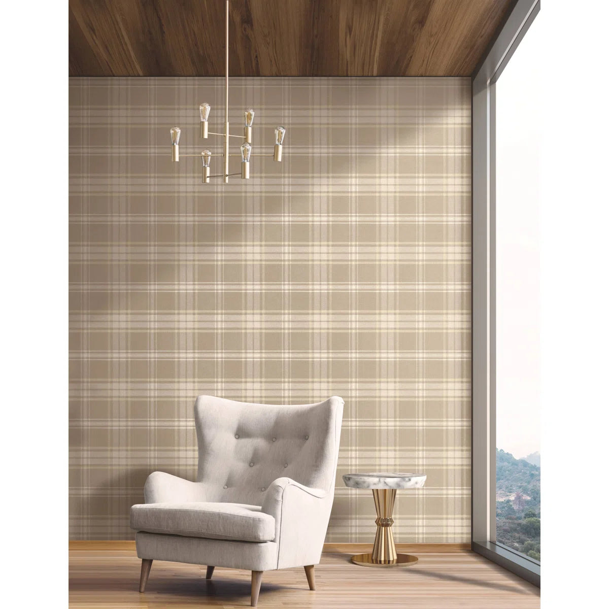 Coraine Plaid Double Roll