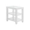 Cordero Wood and Glass Top Wide Chairside End Table