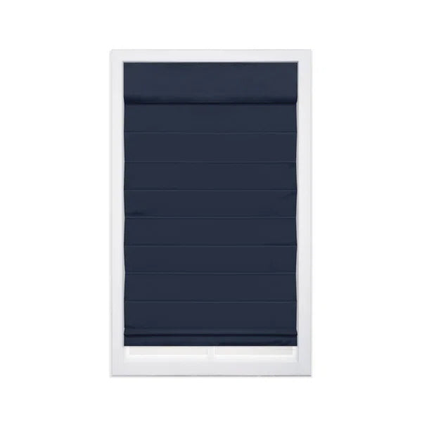 Cordless Blackout 100% Cotton Roman Shade with Cellular Shade Backing