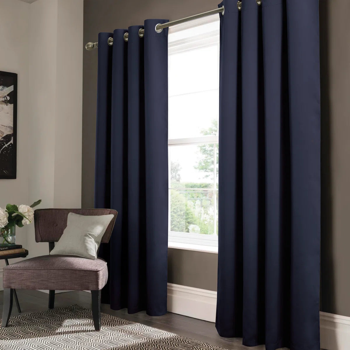 Corpuz Polyester Blackout Single Curtain Single Panel