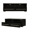 Black Correyleigh LED TV Stand, Modern TV Console with LED/Remote Control, Entertainment Center for Up to 43