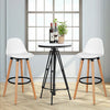 2 Pieces White Mid Century Barstool Dining Pub Chair