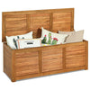 47 Gallon Deck Storage Acacia Wood Organization Toys Cushions