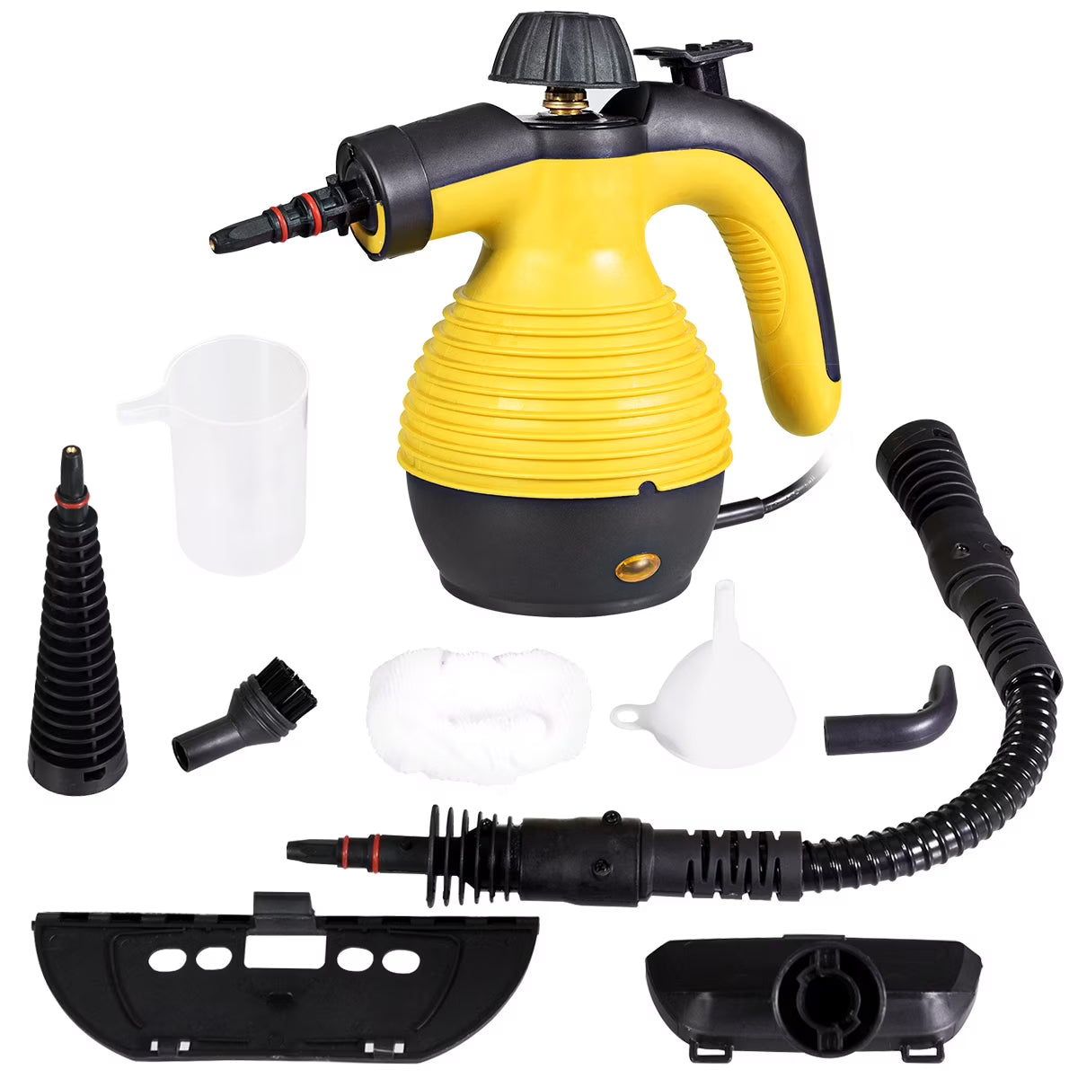Multifunction Portable Steamer Household Steam Cleaner with Attachments Yellow