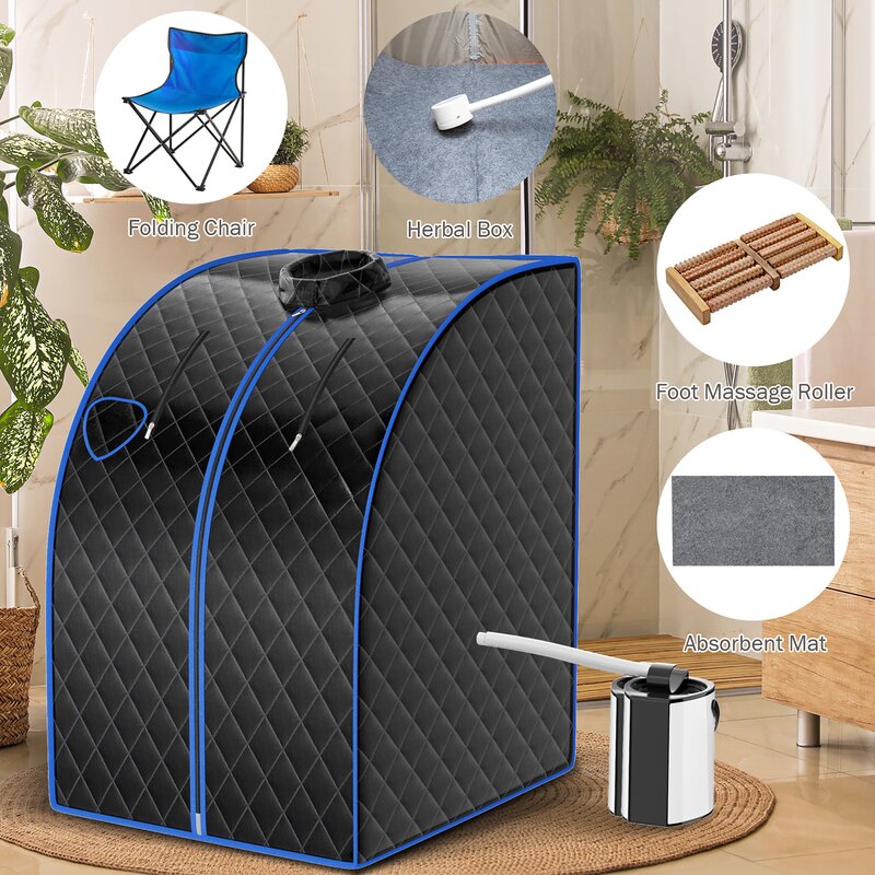 1 Single Person Traditional Steam Sauna with Remote Control
