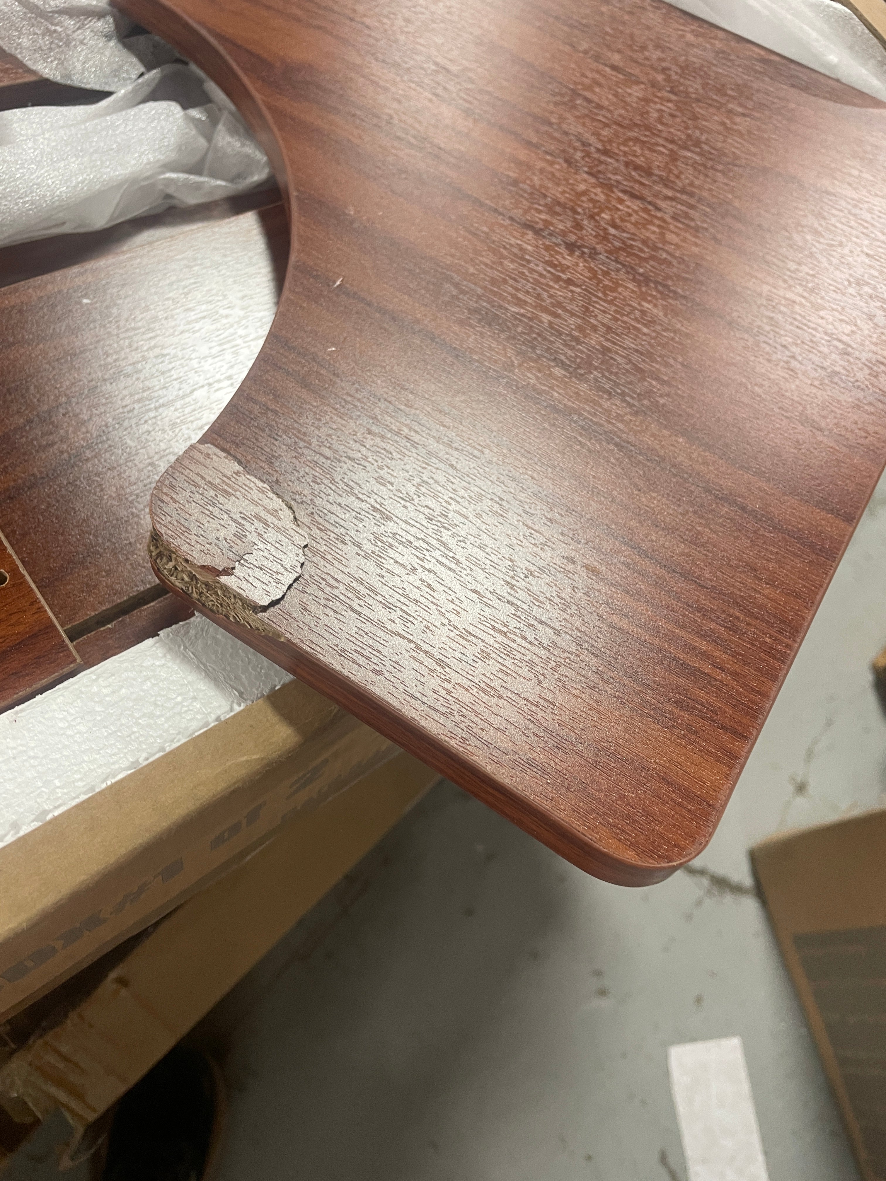 Complete Computer Workstation Desk With Storage, Mahogany - 2 BOXES