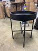 Wood & Metal Accent Side Table - Black