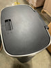 Plastic Locking Lid Step Trash Can Black