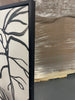 Botanical Sketch Framed Wall Canvas White/Black: Modern Vertical Digital Art Set