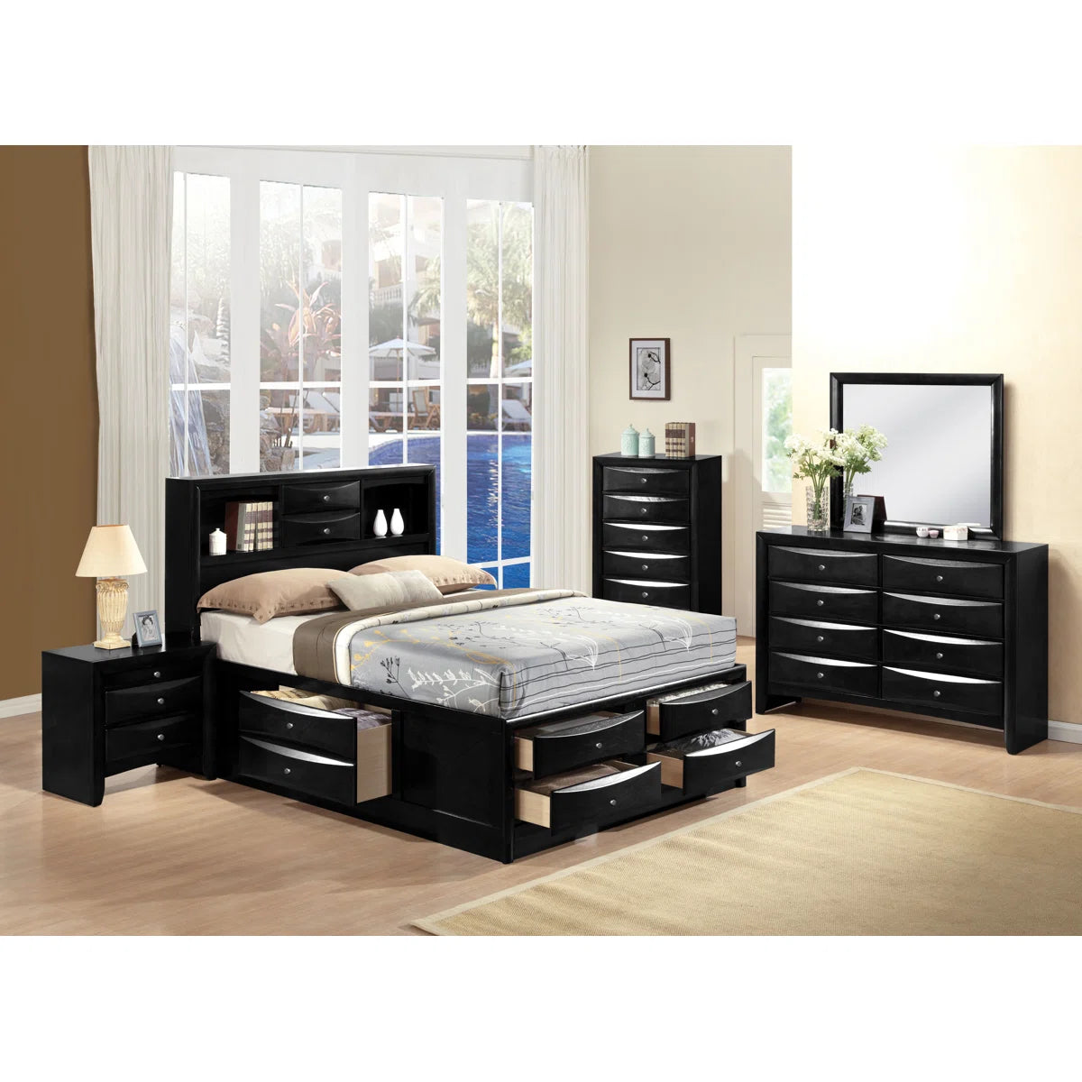 Crowson Storage Platform Bed - Queen - 3 BOXES