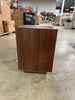 Wood and Metal Plinth Accent Table