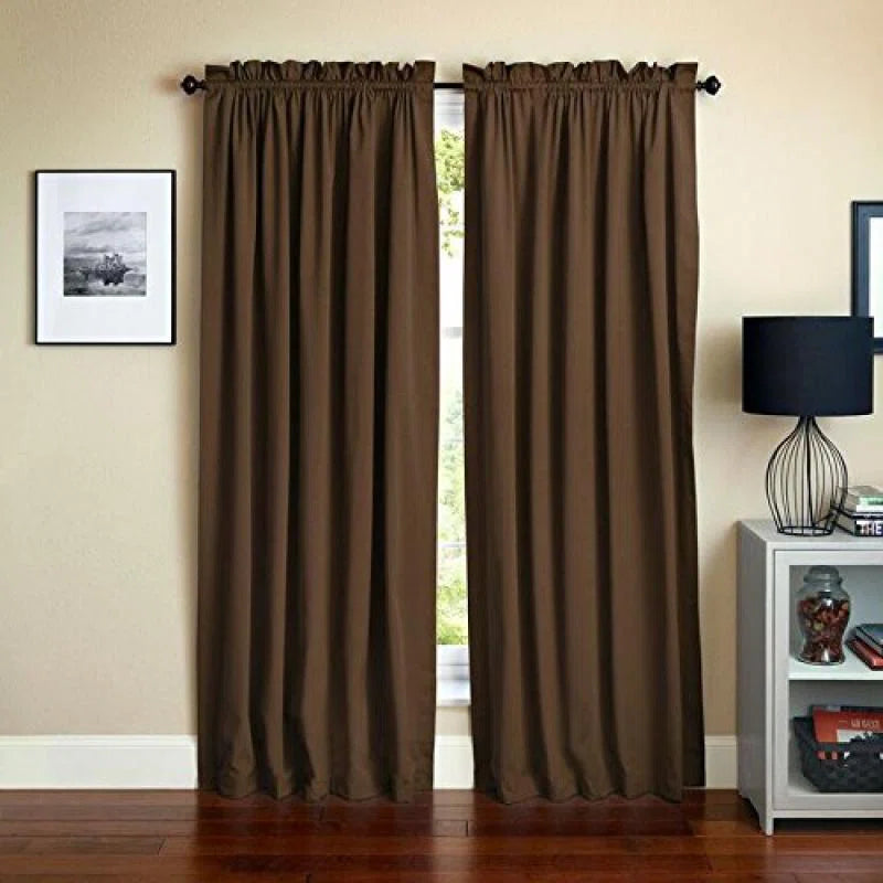 Currahee Cotton Blend Room Darkening Curtain Pair