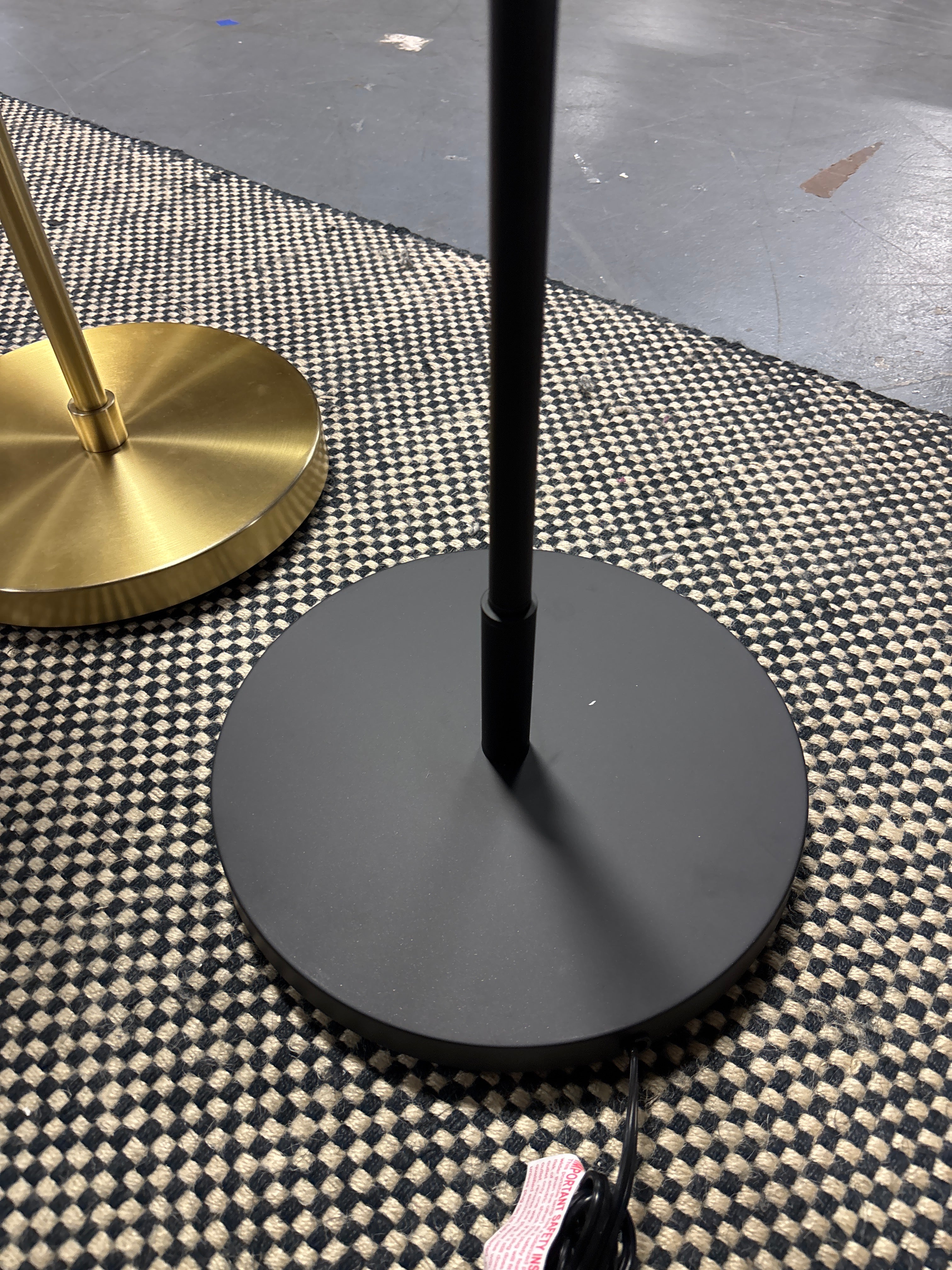 63" Black Traditional Shaped Floor Lamp SHOWROOM ITEM