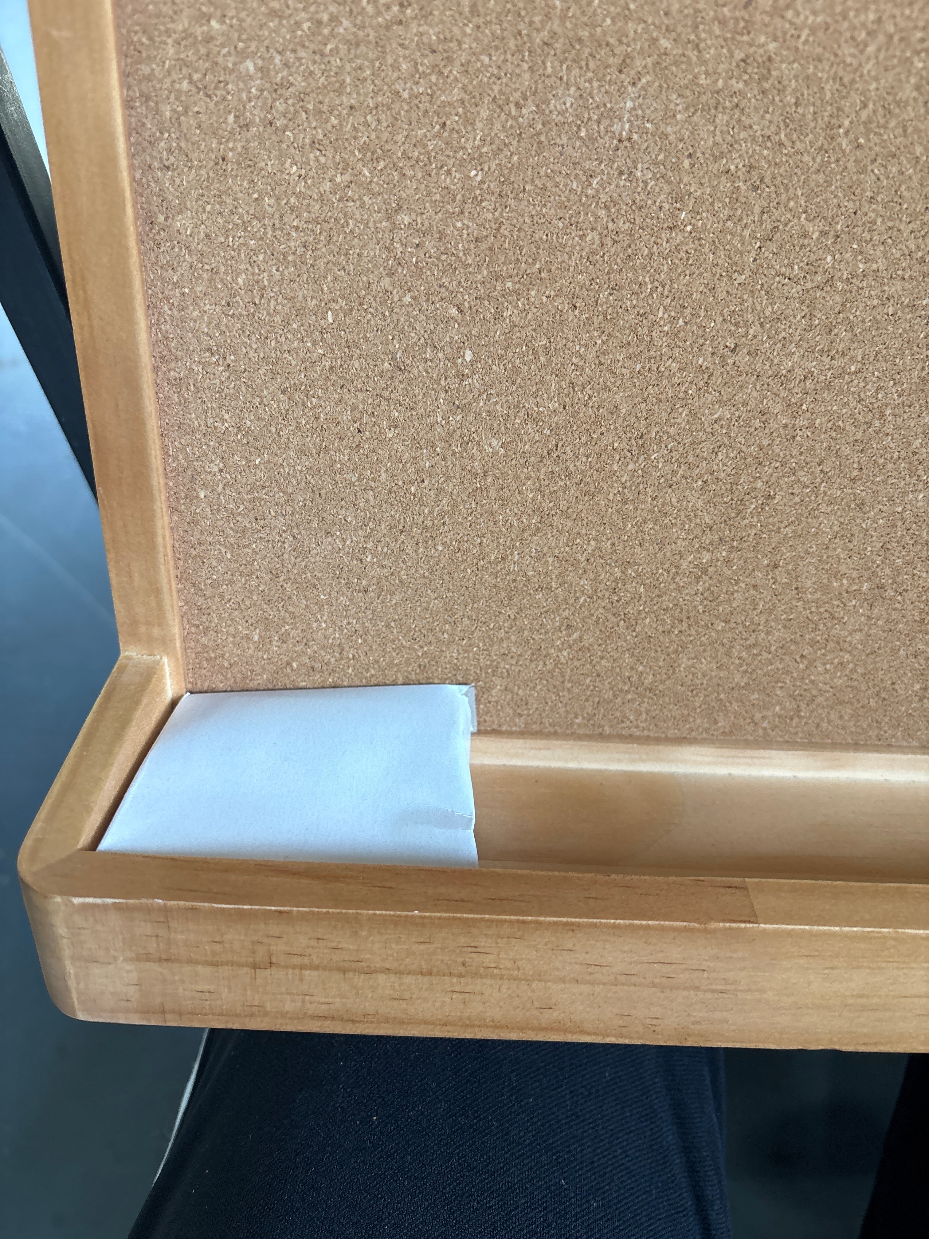 17"x20" Memo Board with Shelf  - Brown SHOWROOM ITEM
