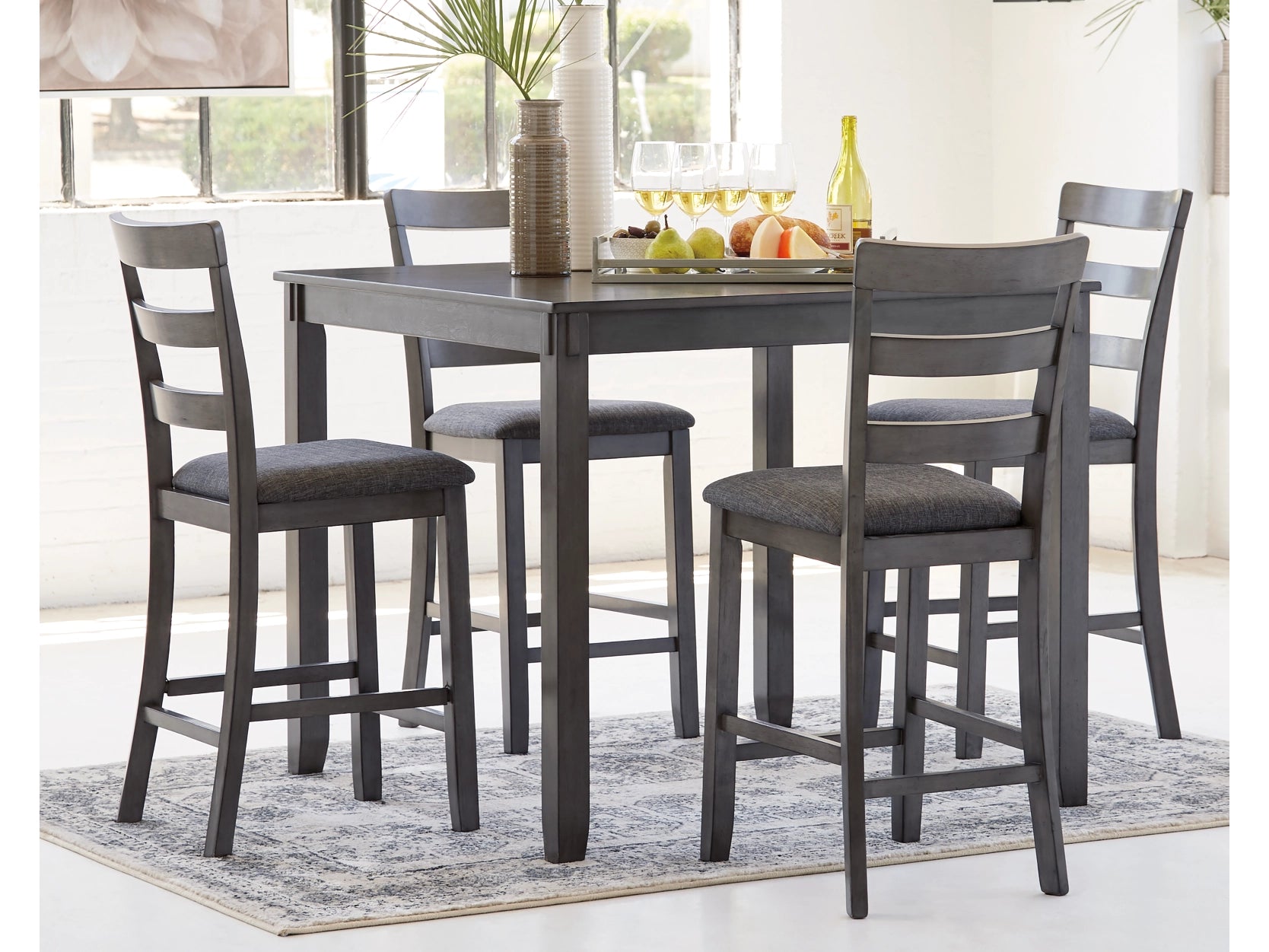 Bridson Counter Height Dining Table and 4 Bar Stools - SHOWROOM ITEM 