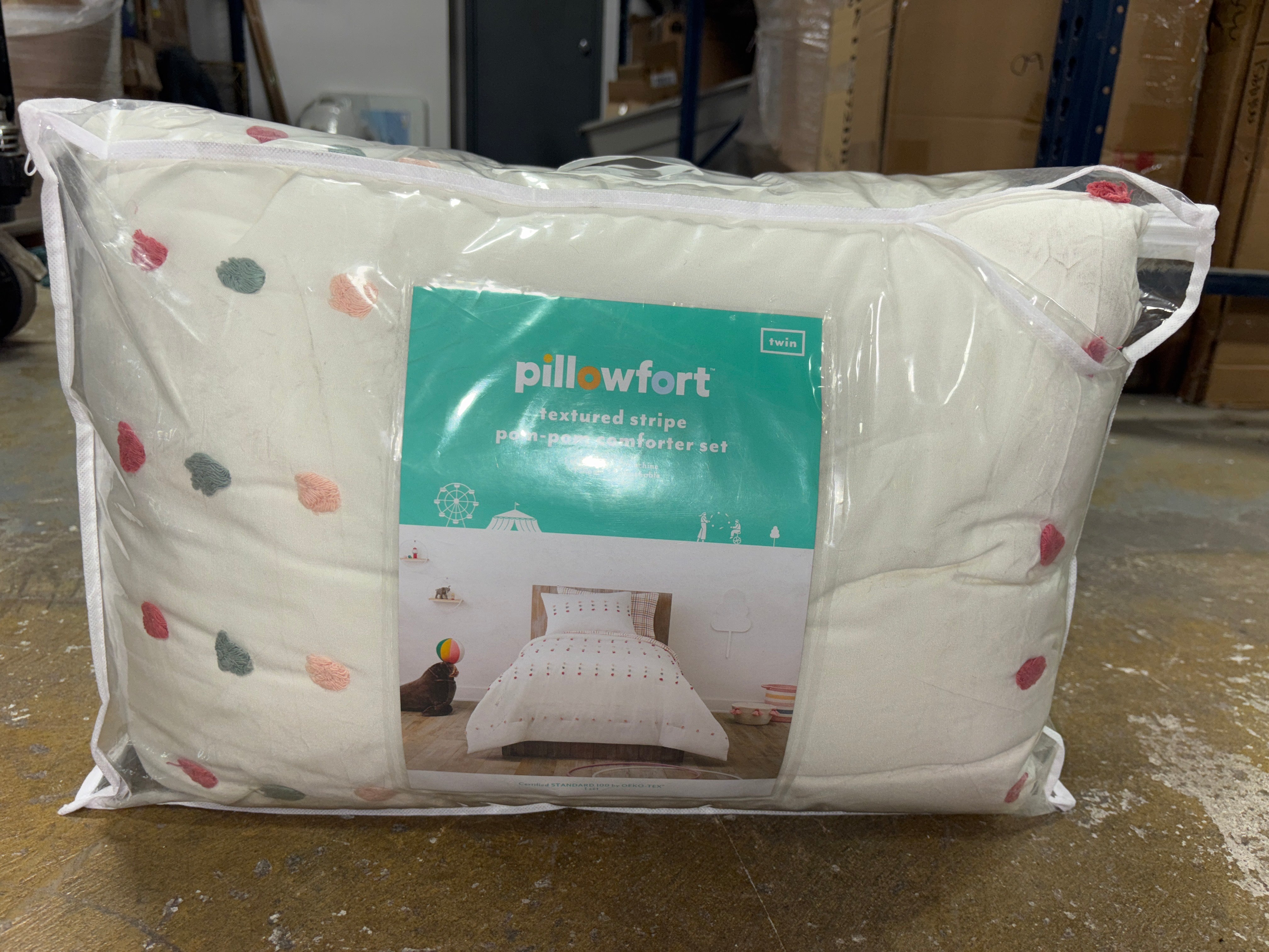 (TWIN) 2pc Pom Kids' Comforter Set SHOWROOM ITEM