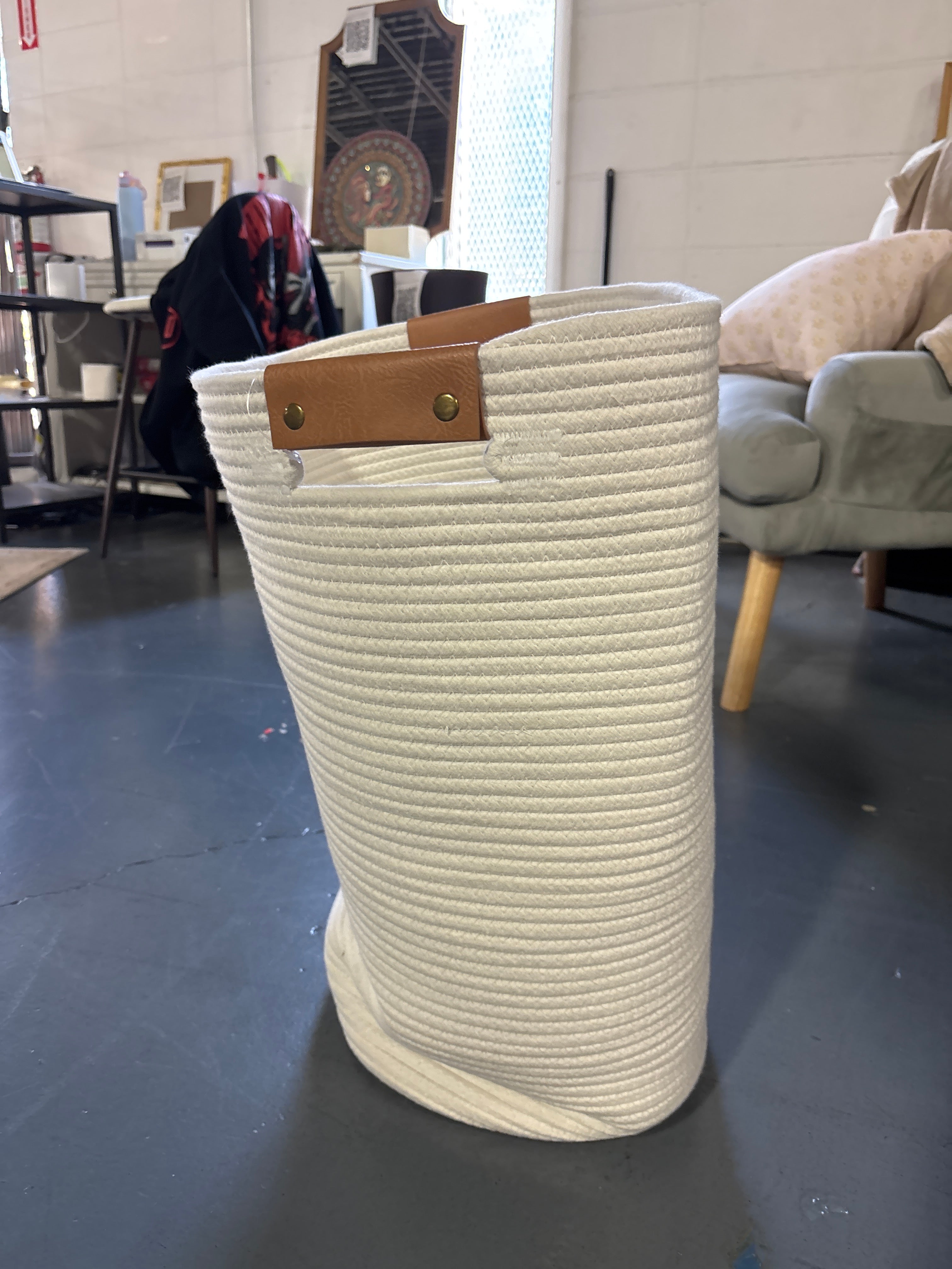 Coiled Rope Laundry Hamper - Brightroom SHOWROOM ITEM