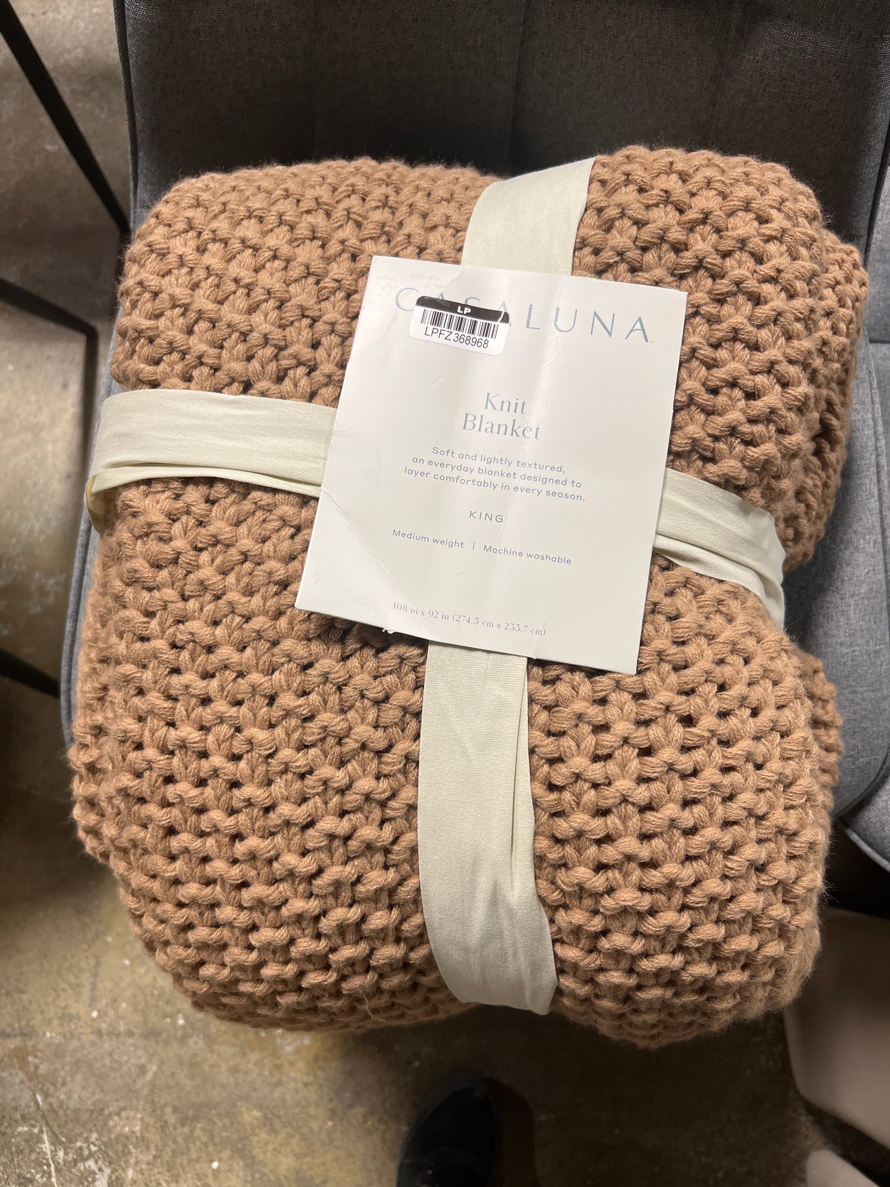 Chunky Knit Bed Blanket - Casaluna™ SHOWROOM ITEM