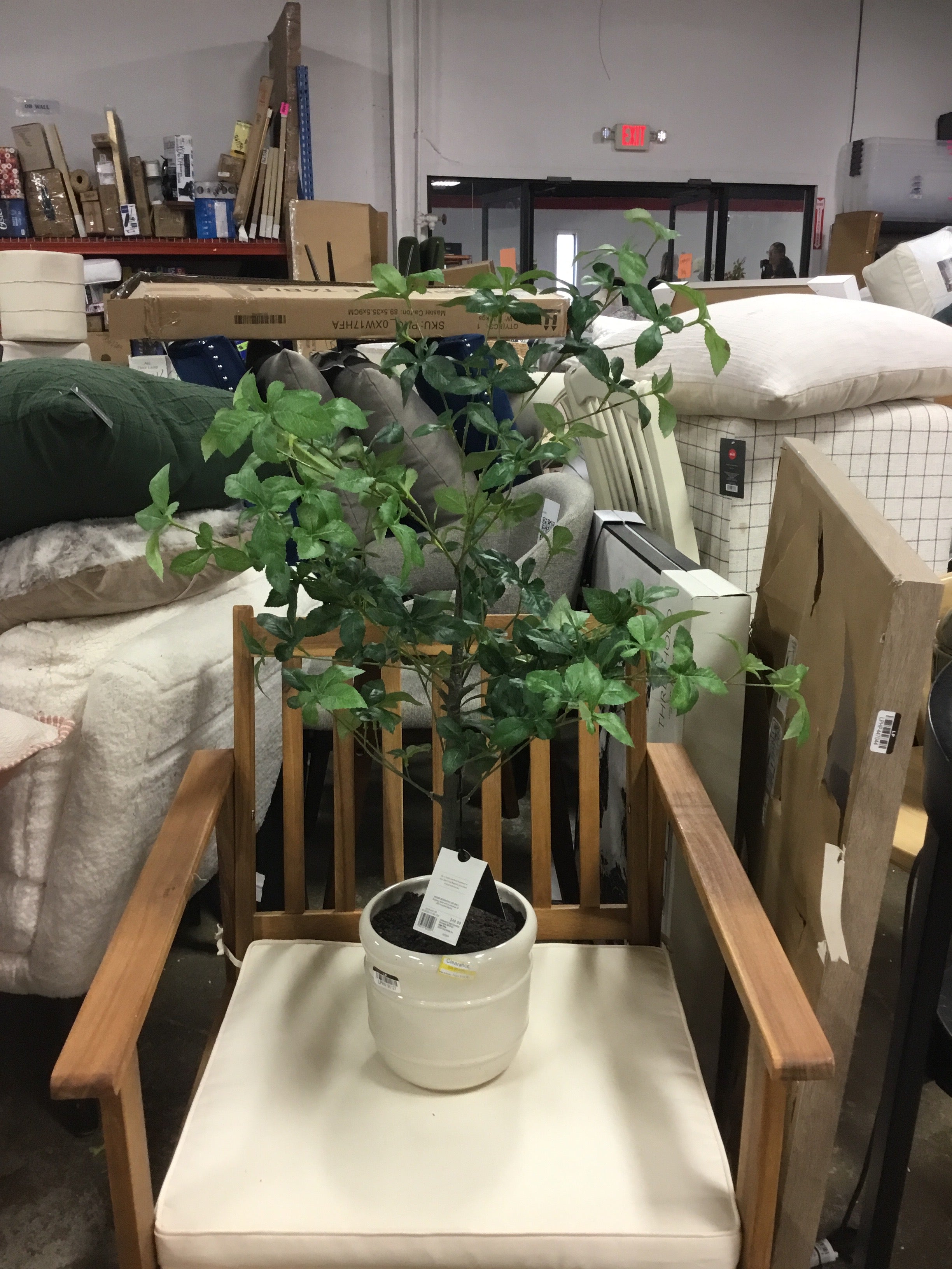33" Faux Potted Gypsophila Leaf Tree - Hearth & Hand™ with Magnolia SHOWROOM ITEM