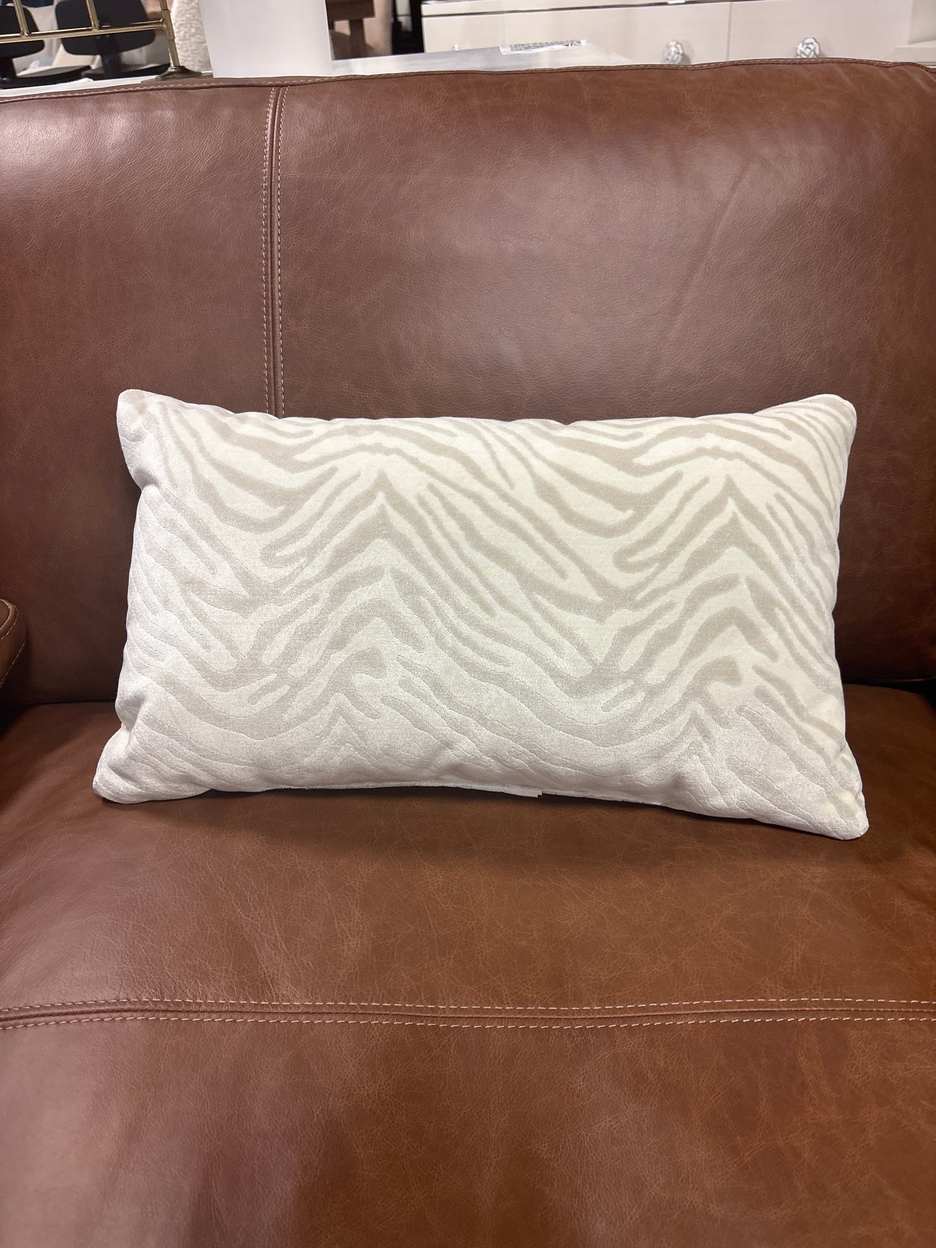 12x20 Zebra Print Lumbar Accent Throw Pillow SHOWROOM ITEM
