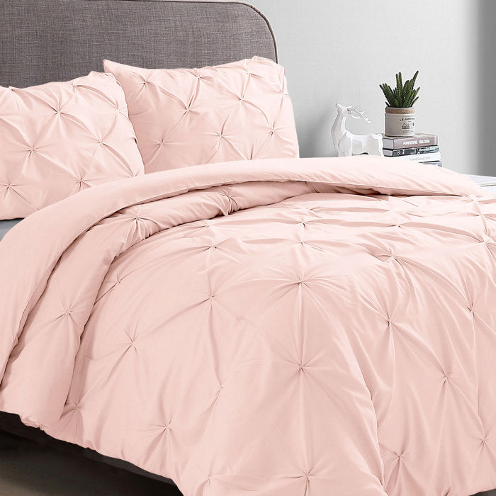 Full/Queen Comforter + 2 Standard Shams Blush Dasean Comforter Set