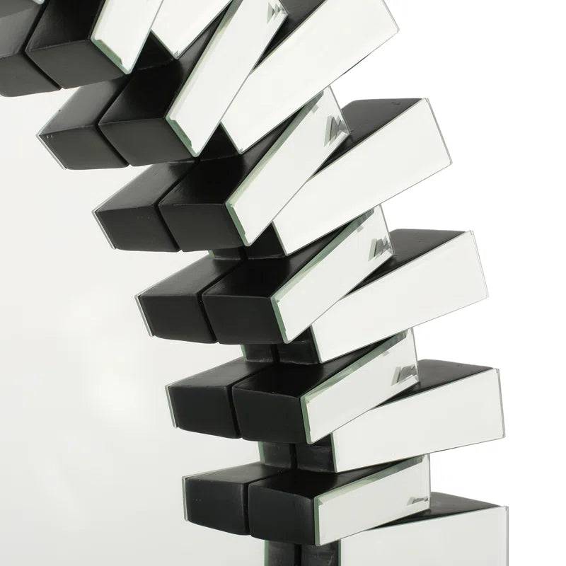 Daxia Round Wood Wall Mirror