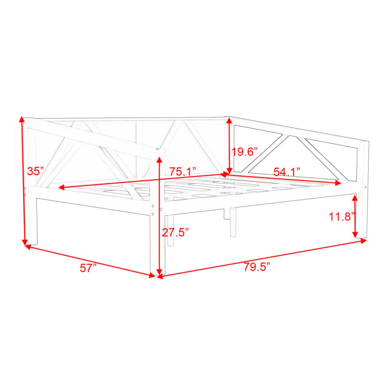 Daybed with Wood Slat Support