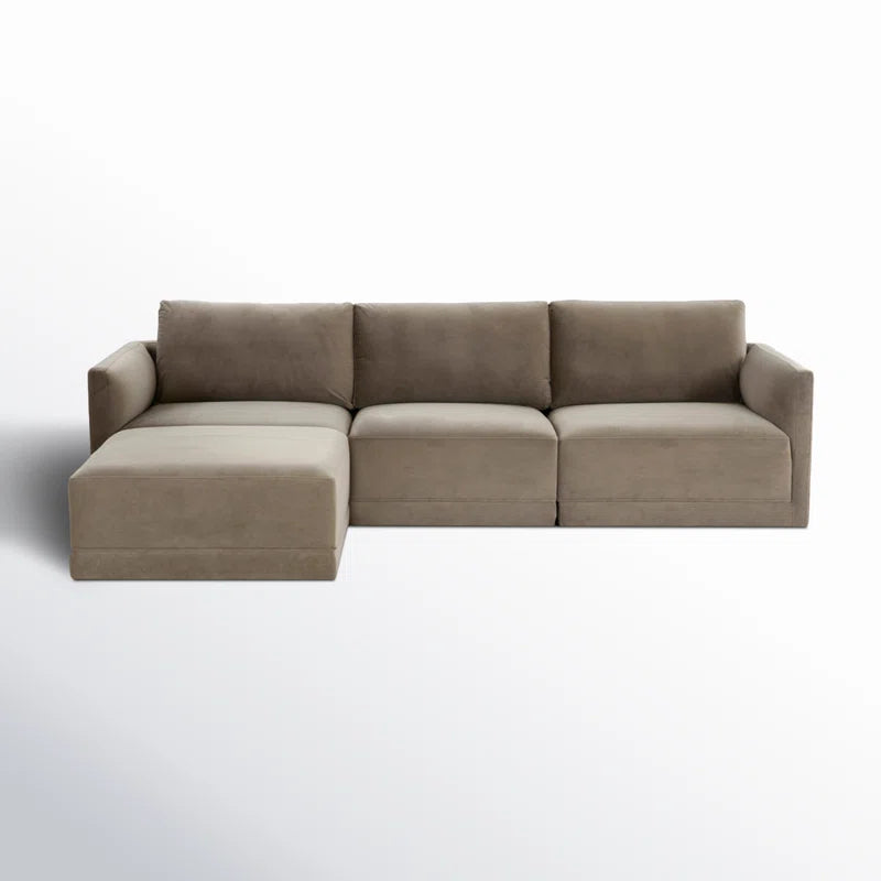 Deirdre 4 - Piece Velvet Sectional SHOWROOM ONLY ITEM