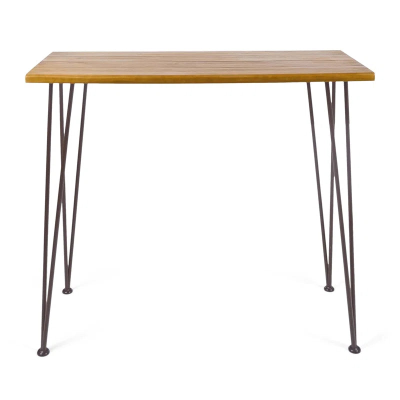 Denali Industrial Wood And Metal Bar Table