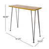 Denali Industrial Wood And Metal Bar Table