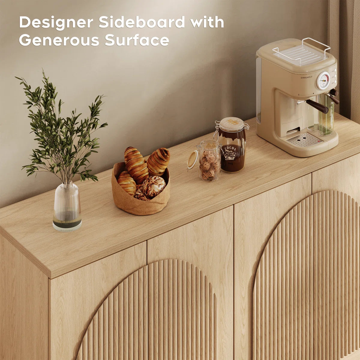 Curved Three-dimensional Texture Sideboard – Salvage & Co Indy