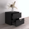 Black Dijonae Manufactured Wood Nightstand