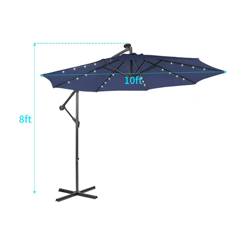 Direen Lighted Tilt Cantilever Umbrella
