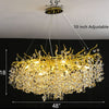 Divoll Gold Branch Chandelier 13 Light Crystal Raindrop Chandelier