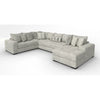 Doneshia 3-Piece Upholstered Teddy Bear Soft Fabric Sectional Chaise with 2 Armless Loveseats SHOWROOM ONLY ITEM