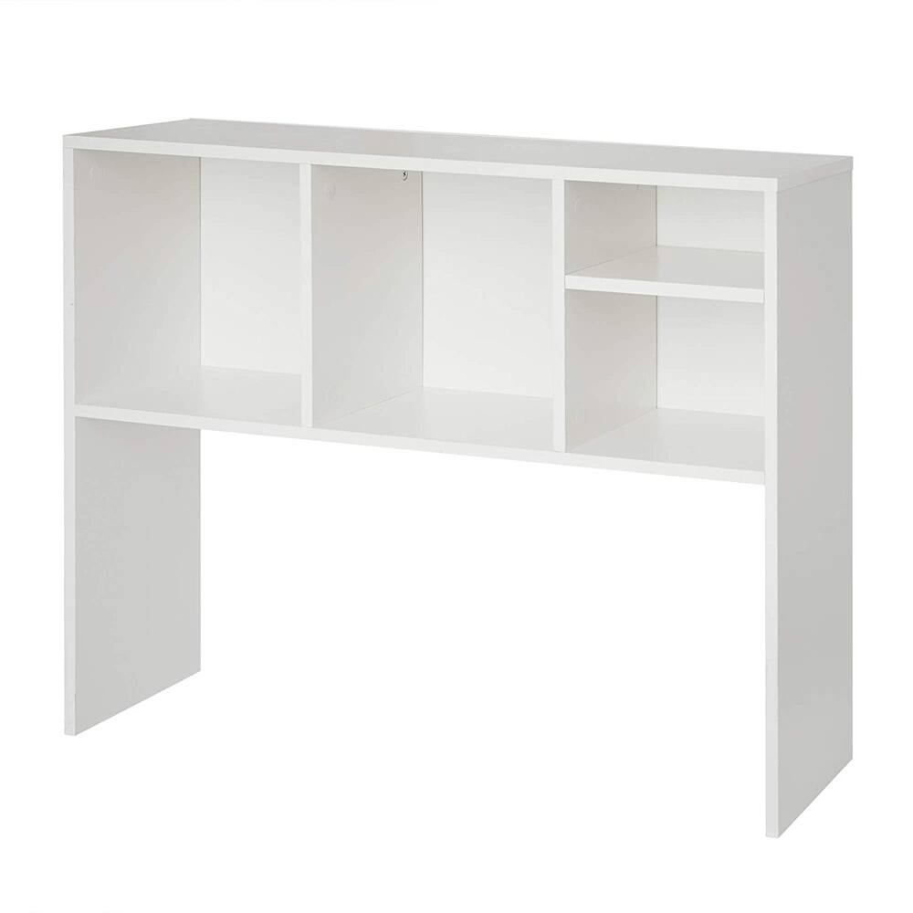 White Wood Desk Bookshelf