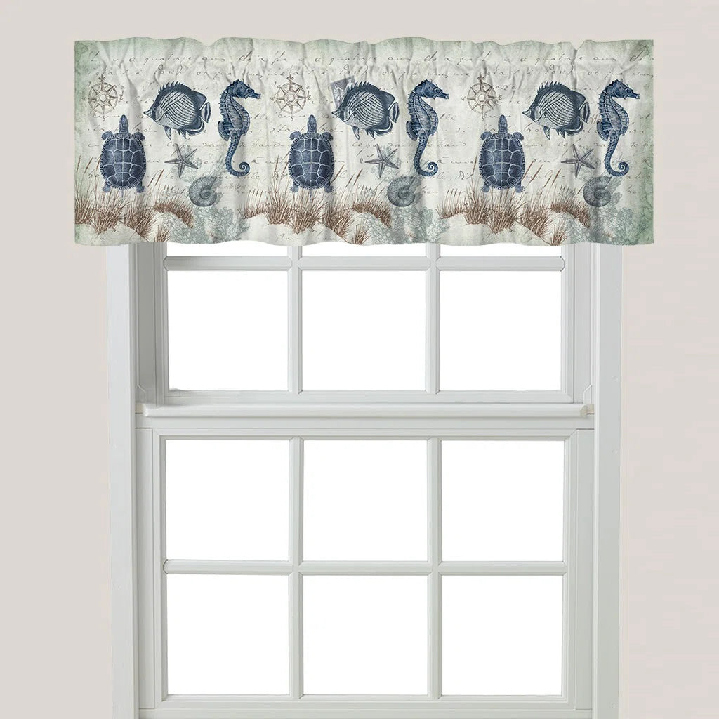 Dowding Seaside Postcard Window Valance By Laural Home