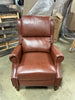 Yanik Vegan Leather Manual Recliner with Nailheads Wingback