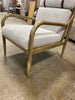 Boucle Upholstered Wood Accent Arm Chair