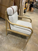 Boucle Upholstered Wood Accent Arm Chair