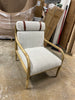 Boucle Upholstered Wood Accent Arm Chair