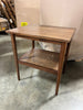 Wood & Cane Accent Side Table