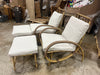 2pc Sculptured Statement Patio Conversation Set Chair & Ottoman