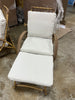 2pc Sculptured Statement Patio Conversation Set Chair & Ottoman