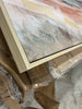(Set of 2) Faded Landscape Framed Wall Canvases Natural: Polystyrene Frame, Blockprint Art